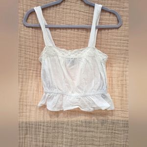 Small white forever 21 crop top